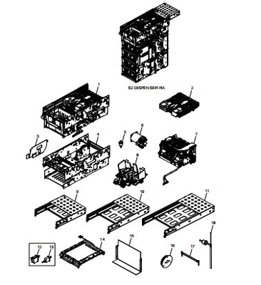 ATM-Ersatzteile S2 DISPENSER PRESENTER MONTAGE RA 445-0761208