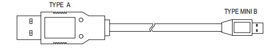 ATM-Ersatzteile 009-0020704 USB-Kabel Typ A bis Typ MINI B Hochgeschwindigkeit (480MBPS) 1500MM