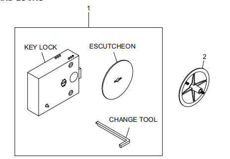 Teile von Geldautomaten STANDARD LOCKS 009-0022660 445-0744803